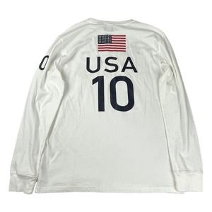 Polo Ralph Lauren T-Shirt Team USA Olympic Vancouver 2010 White Logo Boy Size XL